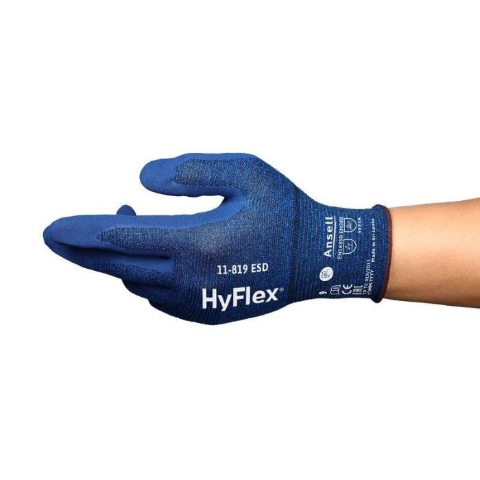 Ansell HyFlex antistatic work gloves, 12 pairs | 11-819 ESD
