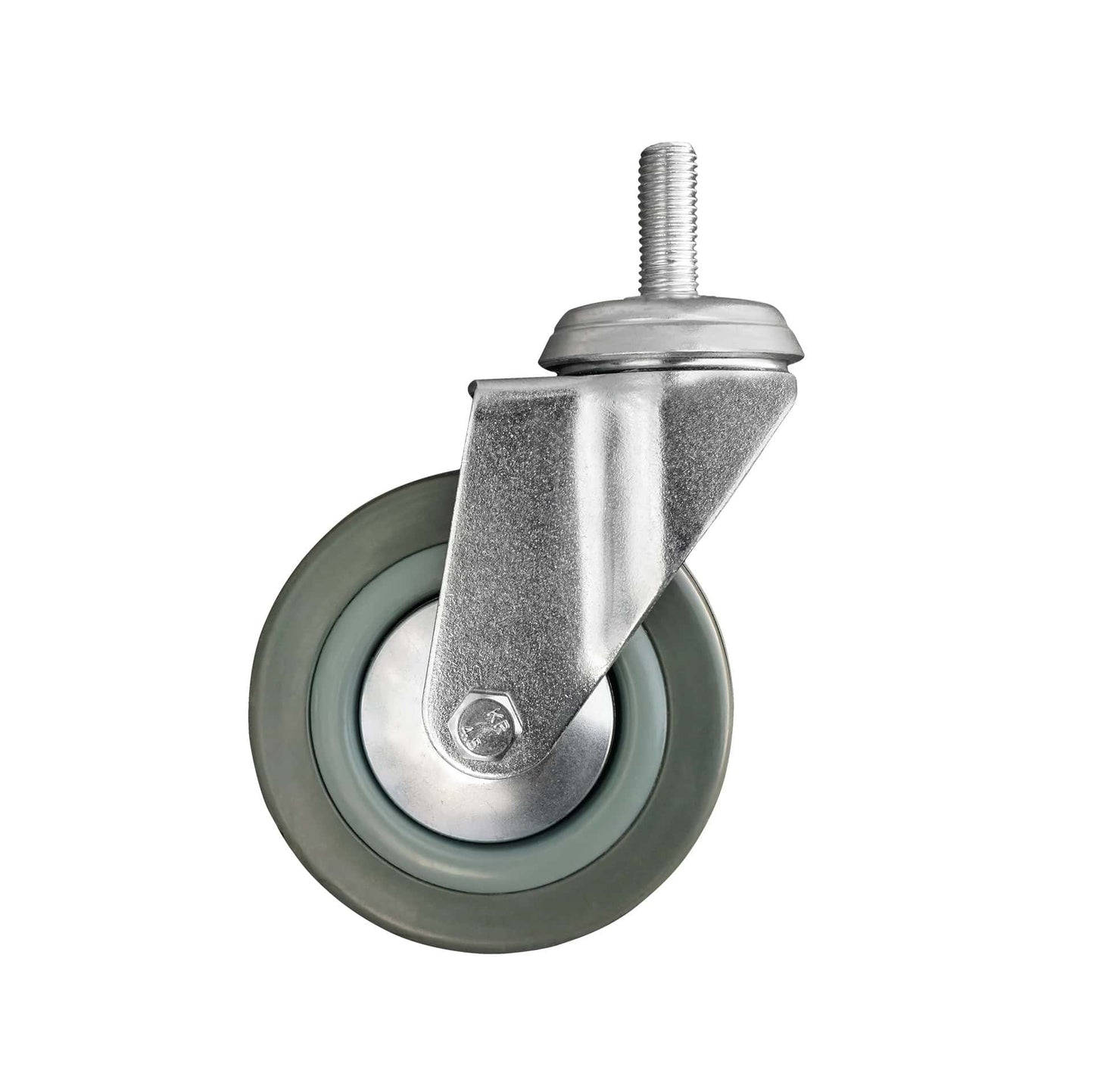 Satz mit 4 Rollen Ø 75 mm (2x Lenkrollen, 2x Lenkrollen mit Bremse), spurloses Gummi grau, Gleitlager | 3062/3064-75