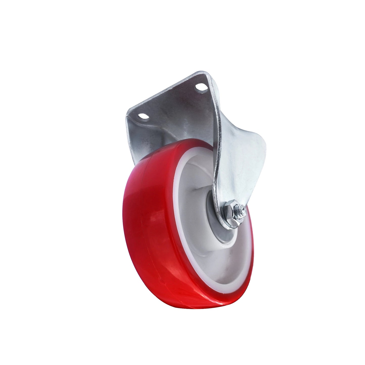 Ø 125 mm | Fixed castor without brake: polyamide, polyurethane, mounting plate, ball bearing, load capacity 220 kg | 6301-125