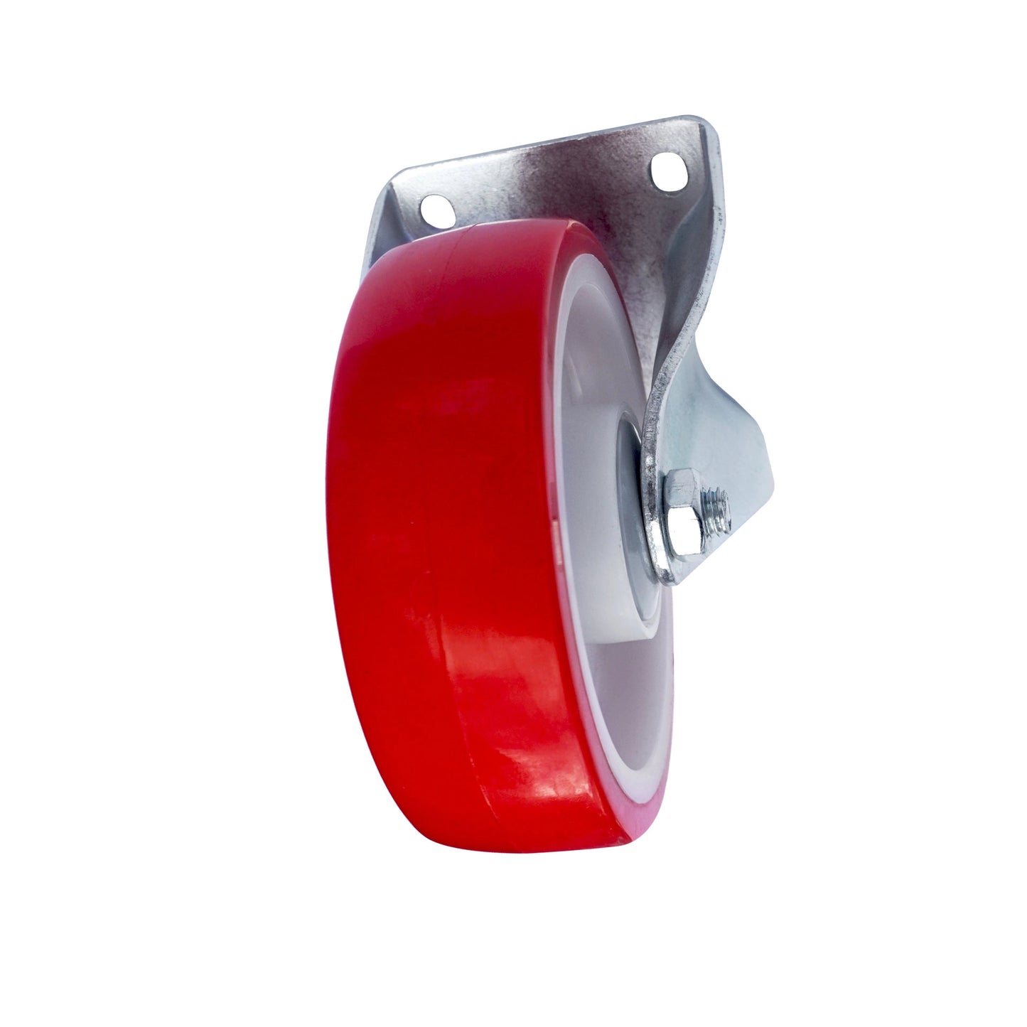 Ø 125 mm | Fixed castor without brake: polyamide, polyurethane, mounting plate, ball bearing, load capacity 220 kg | 6301-125