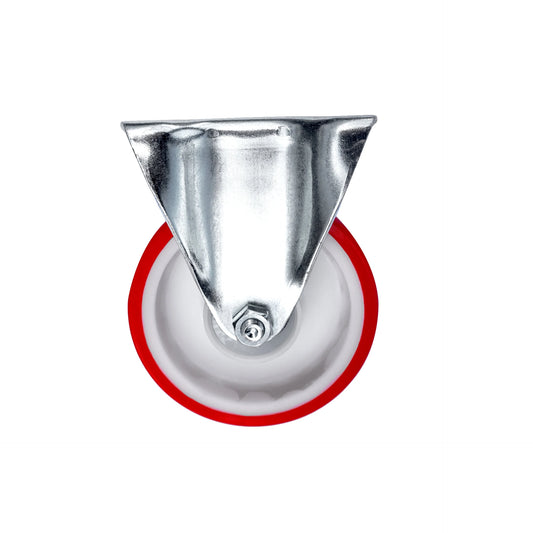 Ø 160 mm | Fixed castor without brake: polyamide, polyurethane, mounting plate, ball bearing, load capacity 380 kg | 6301-160