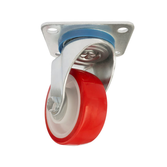 Ø 100 mm | Swivel castor without brake: polyamide, polyurethane, mounting plate, ball bearing, load capacity 150 kg | 6302-100