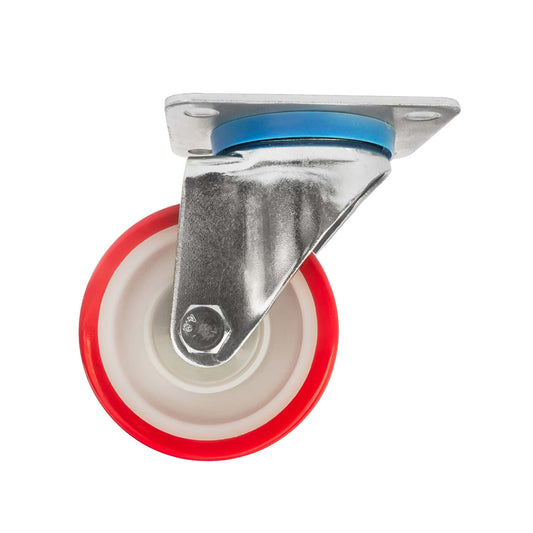 Ø 160 mm | Swivel castor without brake: polyamide, polyurethane, mounting plate, ball bearing, load capacity 380 kg | 6302-160