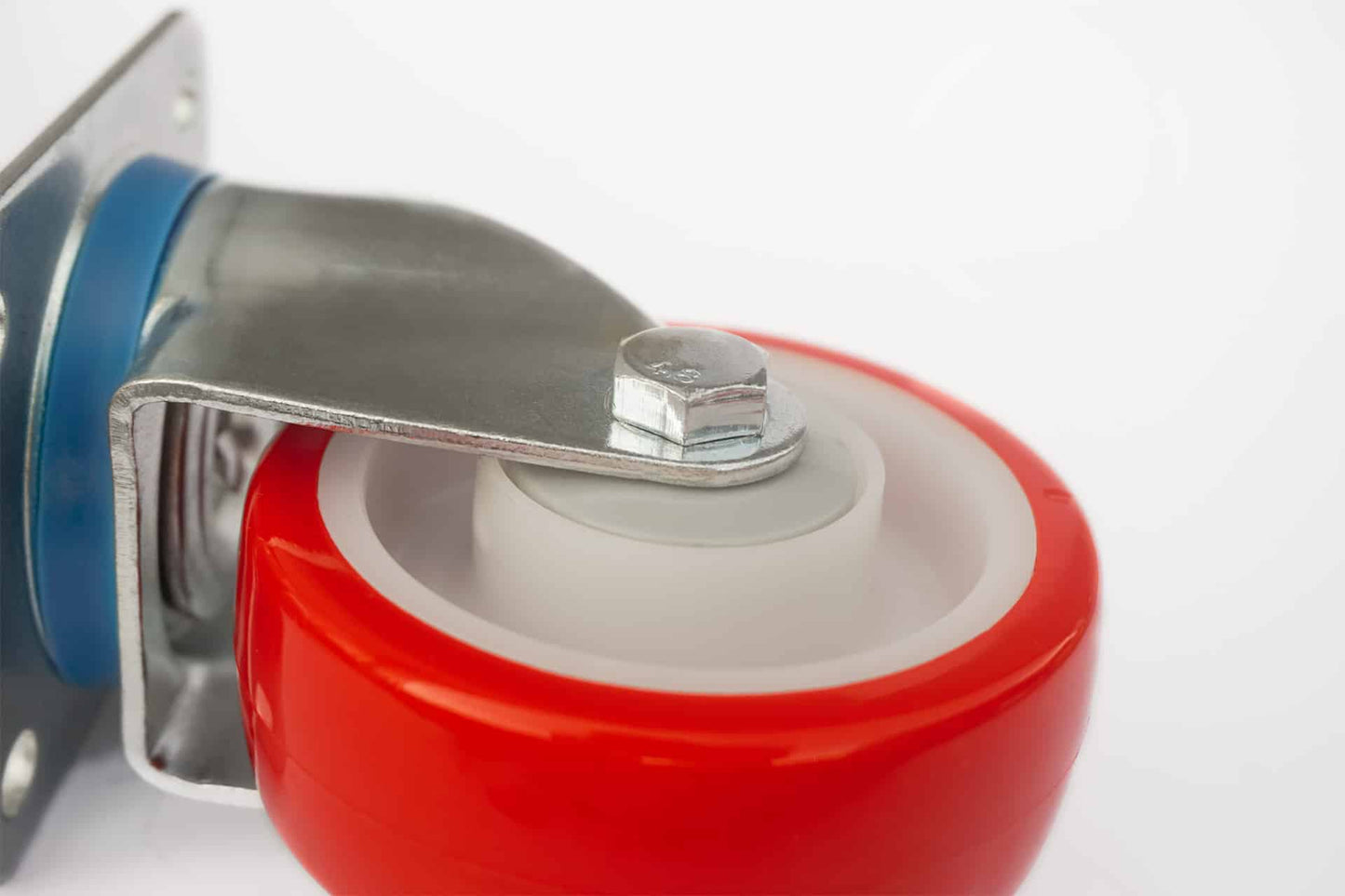 Ø 160 mm | Swivel castor without brake: polyamide, polyurethane, mounting plate, ball bearing, load capacity 380 kg | 6302-160