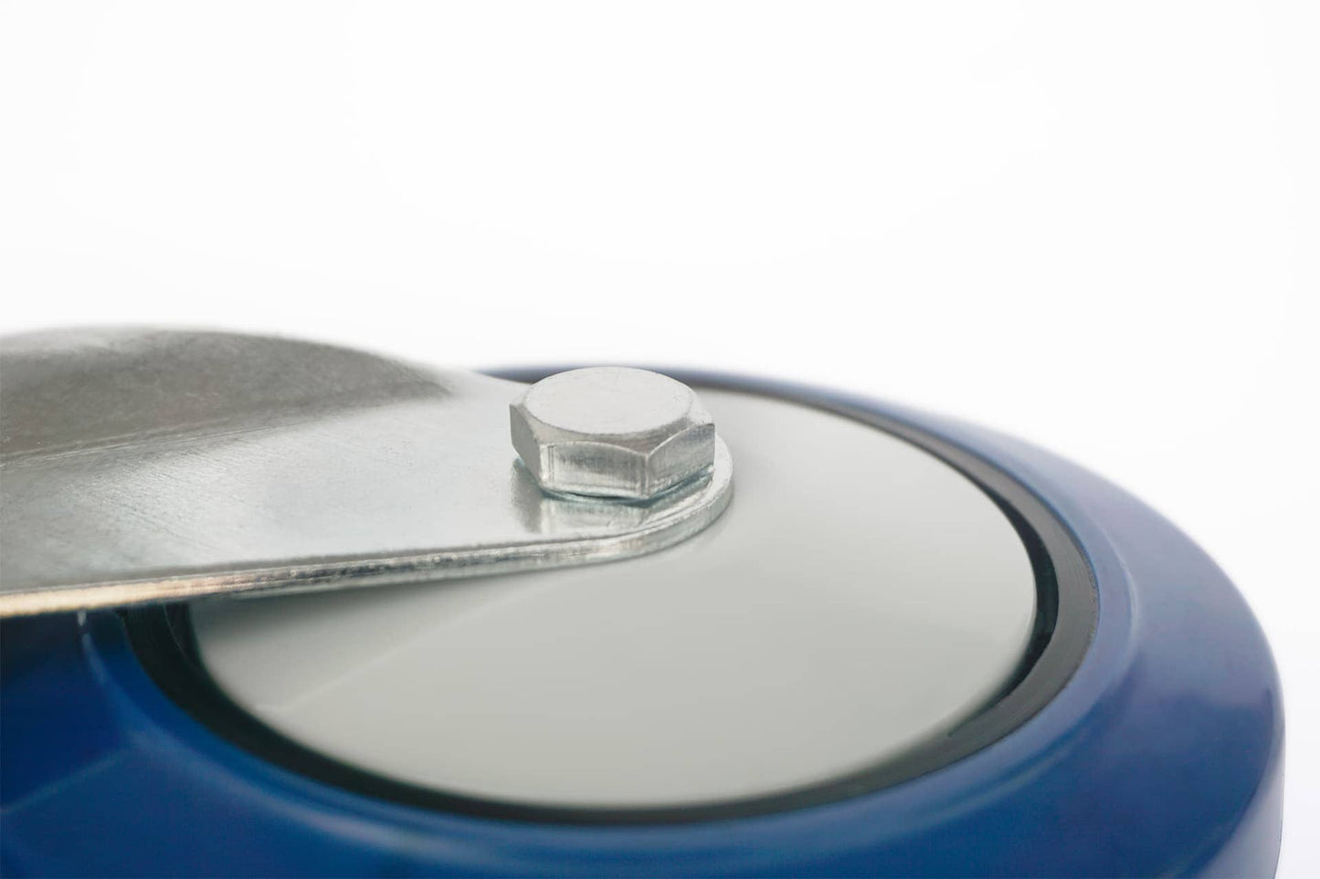 Ø 125 mm | Lenkrolle ohne Bremse: Kunststoff, Elastikgummi, Befestigungsplatte, Kugellager, Tragfähigkeit 230 kg | A-EU03-125