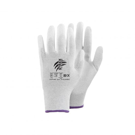 Antistatische Schutzhandschuhe aus Kohlefaser G-Rex, 12 Paar | P19
