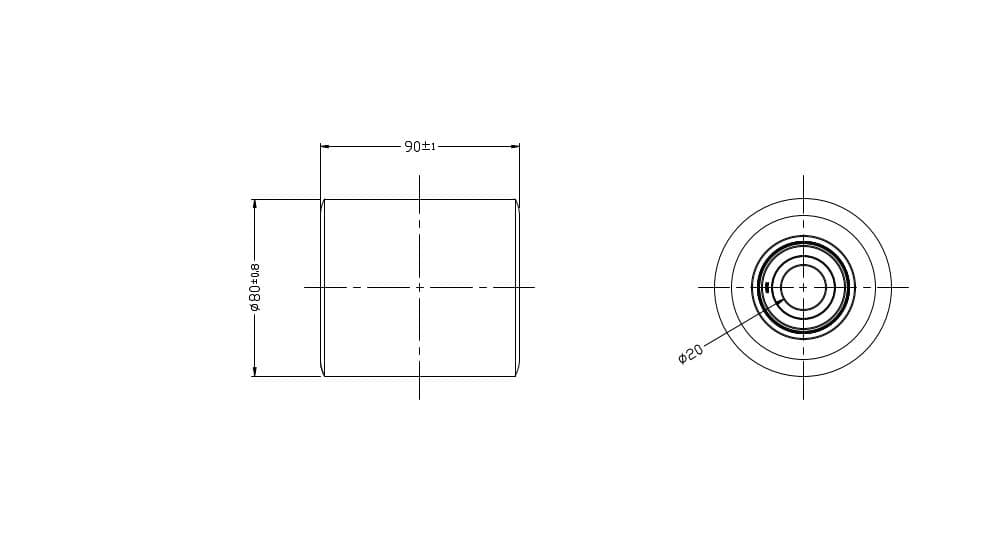 Ø 80 mm, width 90 mm | Pallet truck roller: cast iron, polyurethane, ball bearing, load capacity 380 kg | R02-90