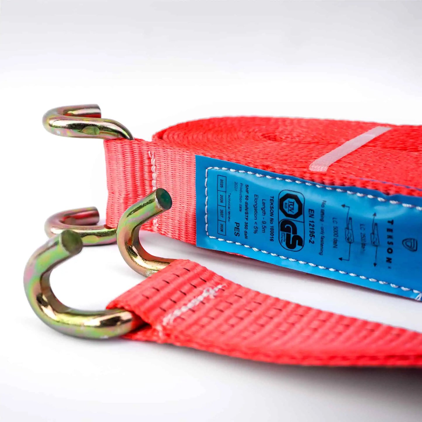 Spanngurt LC 2500 daN, mit "U" Haken, Set mit Zugratsche STF 350 daN ERGO