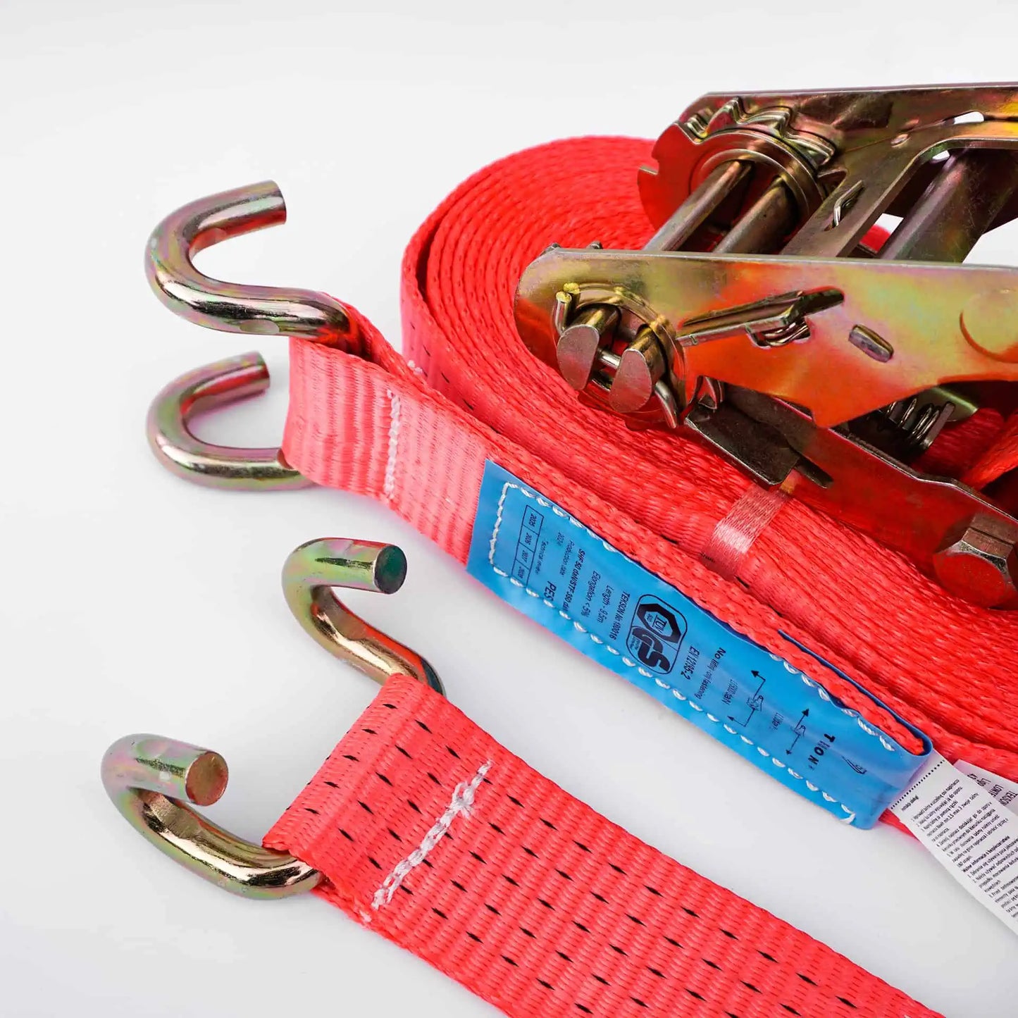 Spanngurt LC 2500 daN, mit "U" Haken, Set mit Zugratsche STF 350 daN ERGO