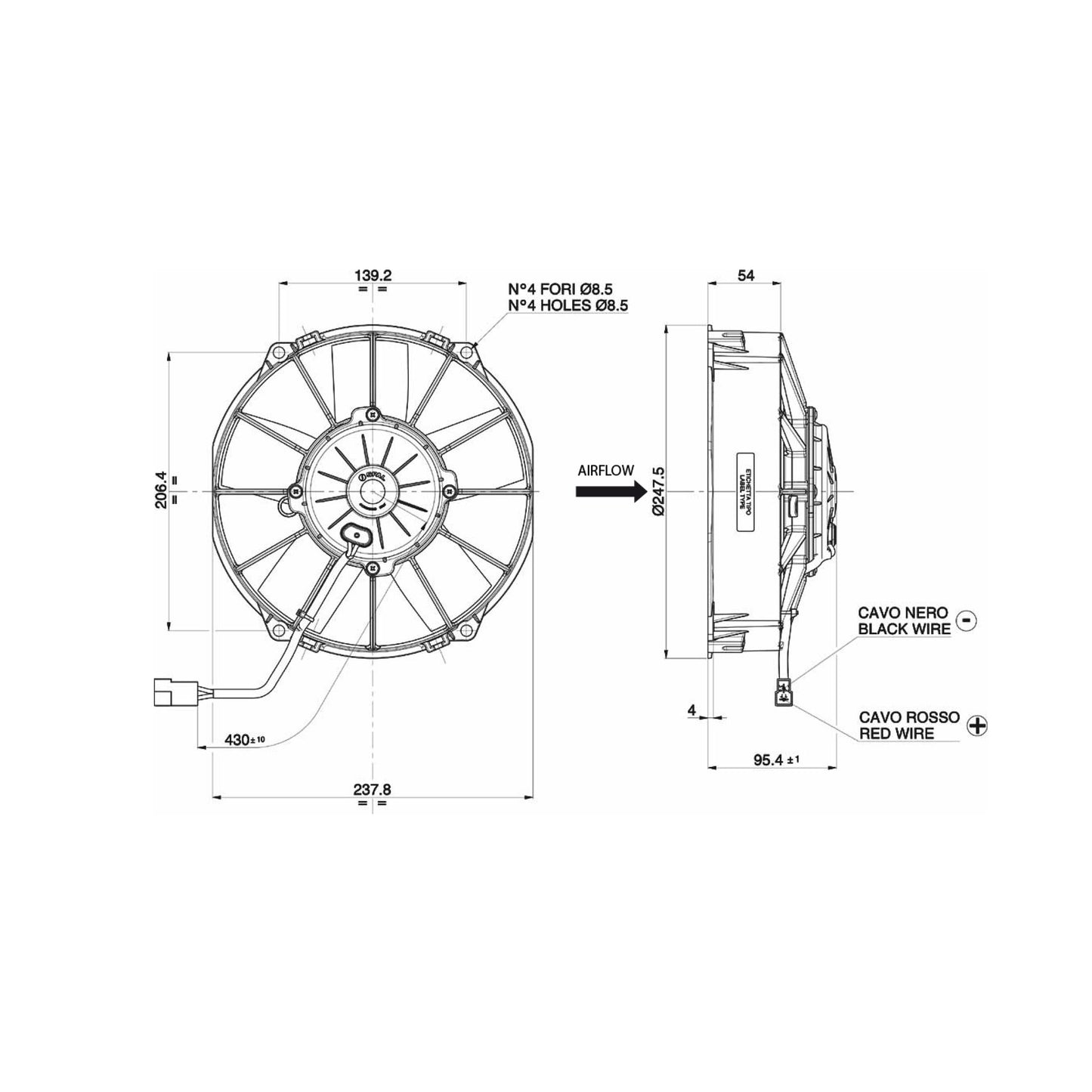Spal Lüfter 24V, 225 MM, saugend | VA02-BP70/LL-40A