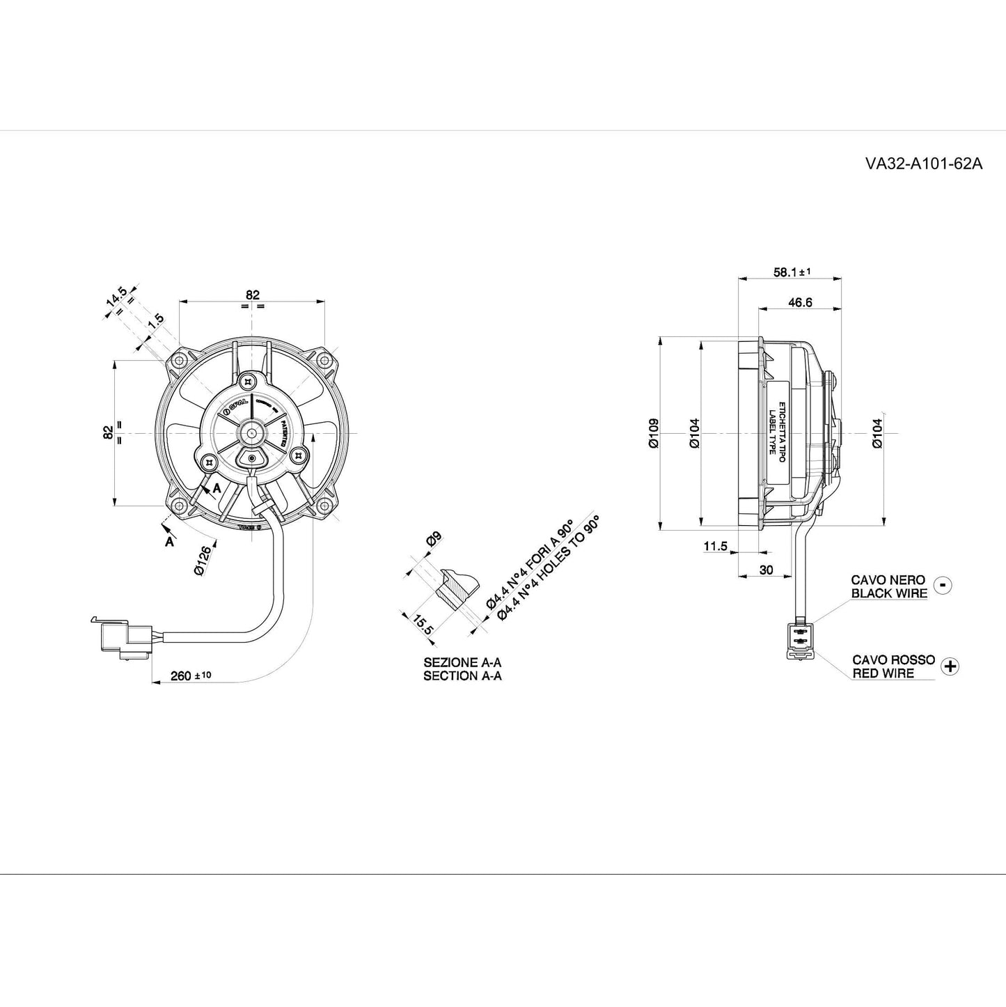 Spal Lüfter 12V, 96 MM, saugend | VA32‑A101‑62A