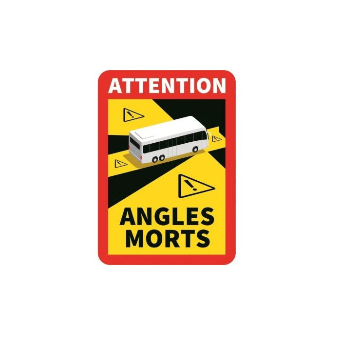 Sticker Blind Spot 25X17 CM / Angles morts / Truck France | BUS