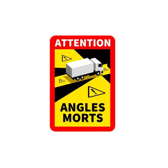 Blind Spot Sticker 25X17 CM / Dead Angles / Truck France | TIR