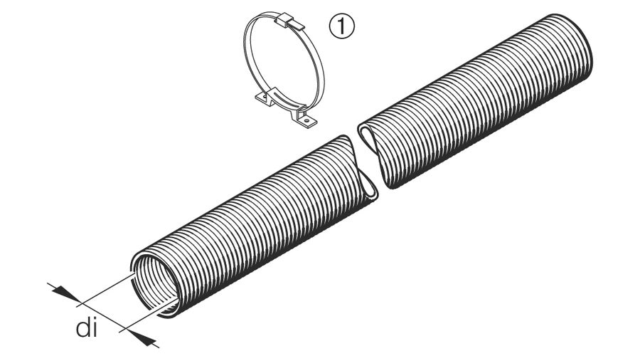 Eberspächer flexible warm air hose 75 mm | 102114340000