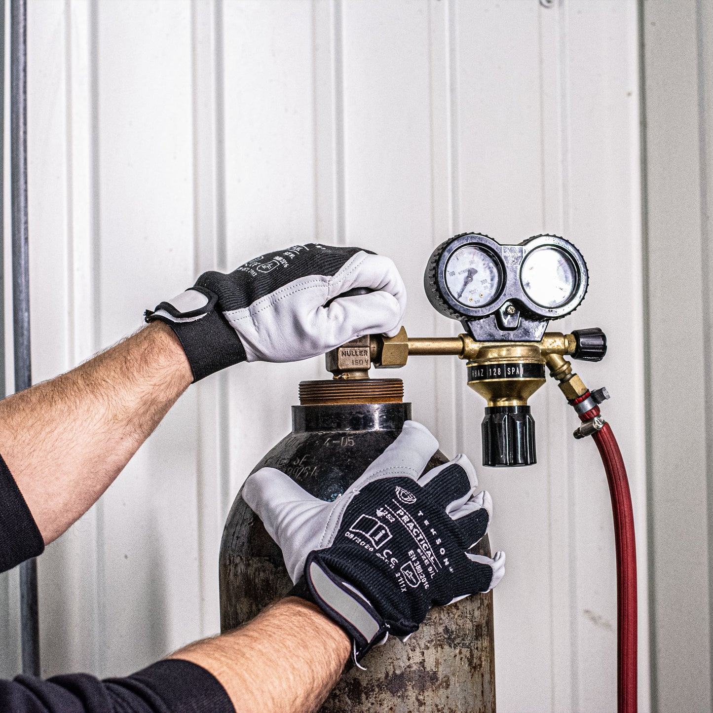 Arbeitshandschuhe Tekson, mit Klettverschluss, 12 Paar | Practical