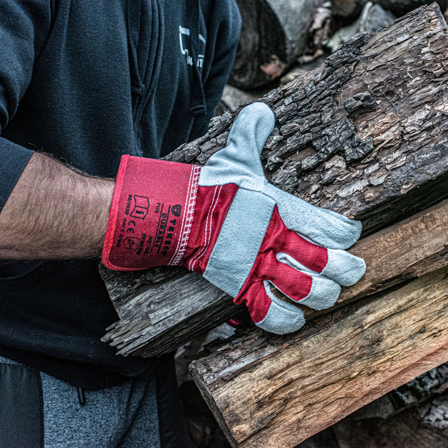 Tekson work gloves, made of cowhide, robust, 12 pairs | Durable