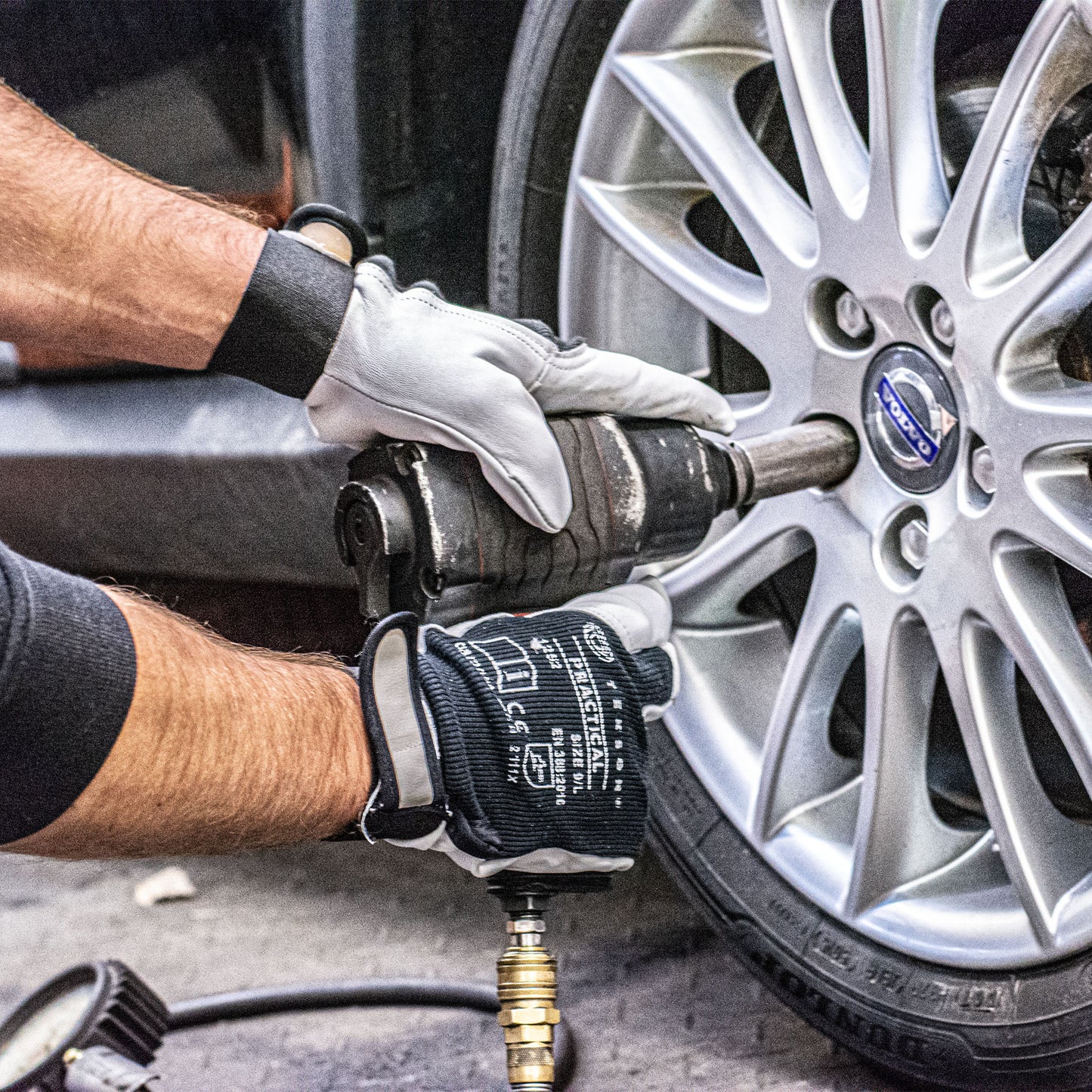 Arbeitshandschuhe Tekson, mit Klettverschluss, 12 Paar | Practical