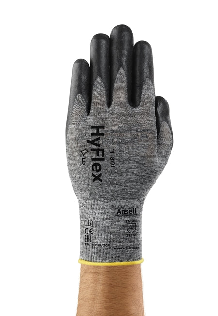 Ansell HyFlex breathable nitrile-coated work gloves, 12 pairs | 11-801