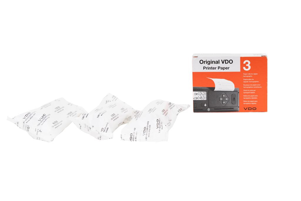 VDO Thermopapier 3X8M Rollen für Digitale Tachographen