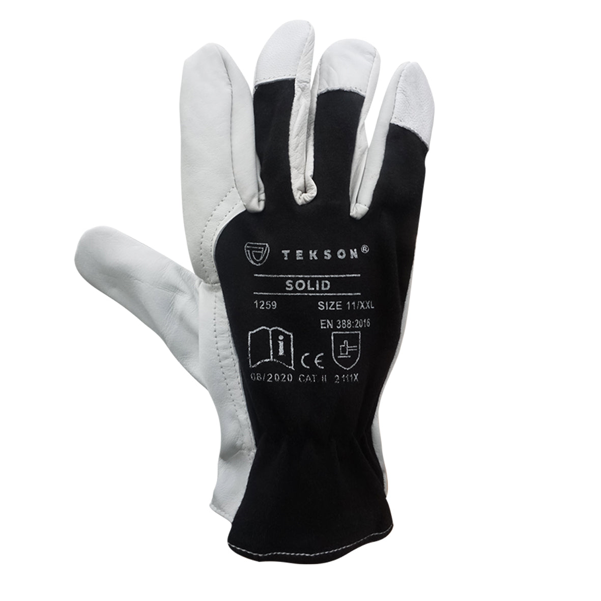 Arbeitshandschuhe Tekson, aus Ziegenleder, 12 Paar | Solid