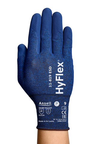 Ansell HyFlex antistatic work gloves, 12 pairs | 11-819 ESD