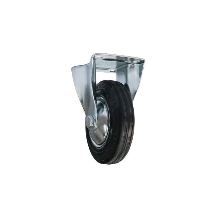 Ø 160 mm | Bockrolle ohne Bremse: Metallgummi, Befestigungsplatte, Wälzlager, Tragfähigkeit 145 kg | 4002-160