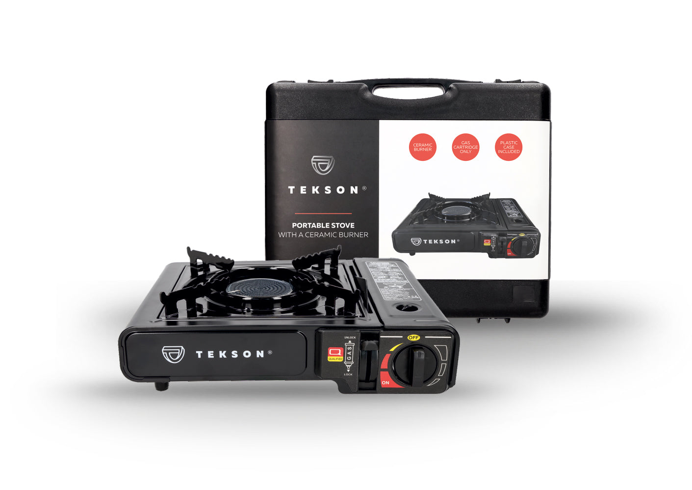 Campingkocher im Kunststoffkoffer | Keramikbrenner | 202094