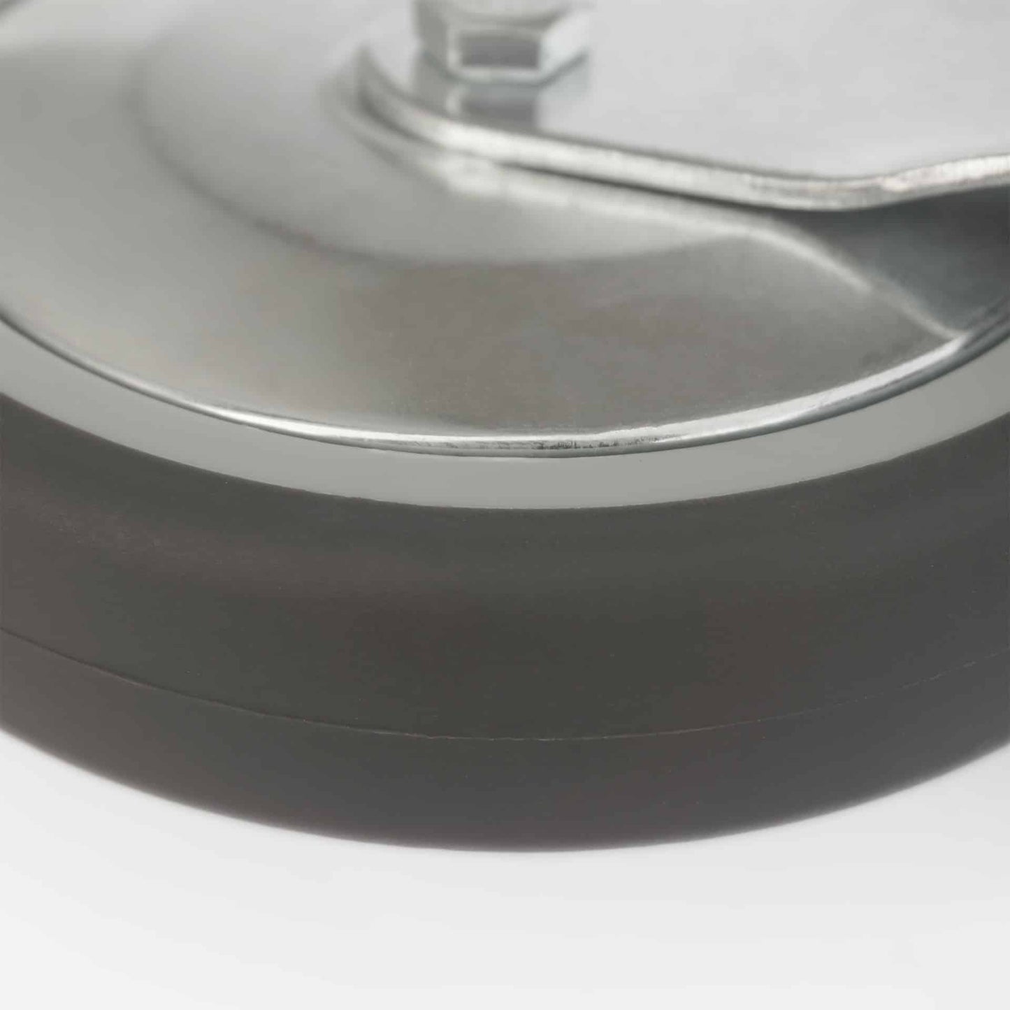 Ø 125 mm | Lenkrolle ohne Bremse: thermoplastischer Gummi, Anschraubplatte, Gleitlager, Tragfähigkeit 120 kg | 3013A-125