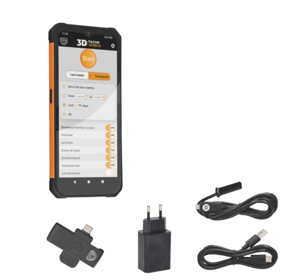3D Tachograph Mobile Tekson Digital Data Downloader + Mobile Phone | TT900