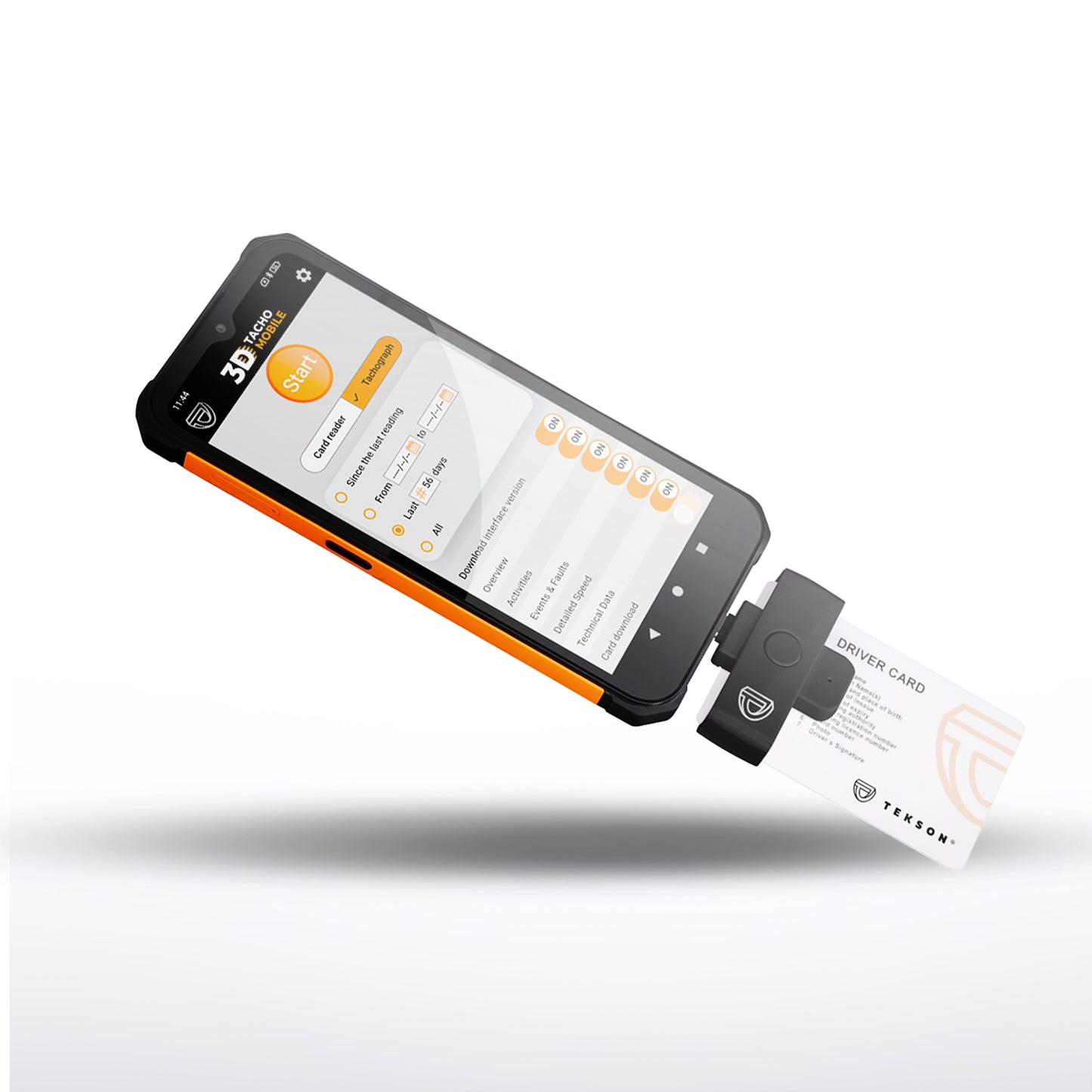 3D Tachograph Mobile Tekson Digital Data Downloader + Mobile Phone | TT900