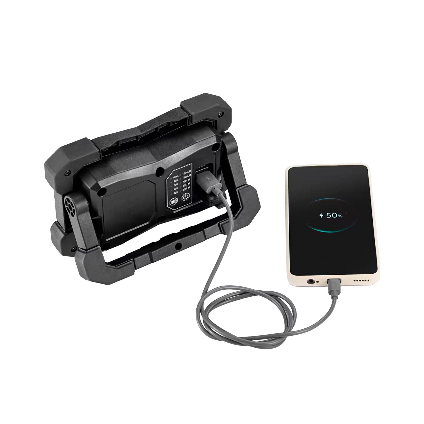 Werkstattlampe mit Magnet und Powerbank, 1500 lm