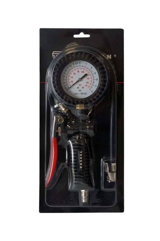 Tekson tire inflator with pressure gauge | 202056