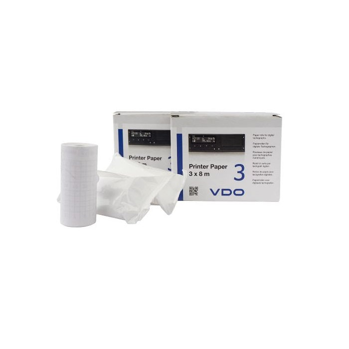 VDO Thermopapier Eco 3X8M Rollen für Digitale Tachographen | 2910002792400